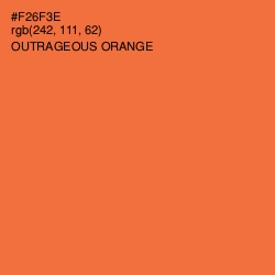 #F26F3E - Outrageous Orange Color Image