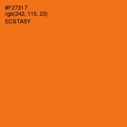 #F27317 - Ecstasy Color Image