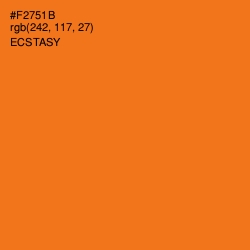 #F2751B - Ecstasy Color Image