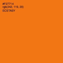 #F27714 - Ecstasy Color Image