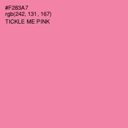 #F283A7 - Tickle Me Pink Color Image