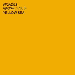 #F2AD03 - Yellow Sea Color Image