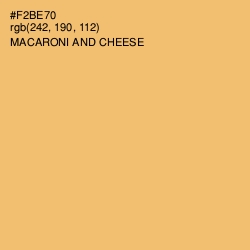 #F2BE70 - Macaroni and Cheese Color Image