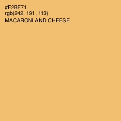 #F2BF71 - Macaroni and Cheese Color Image