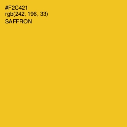 #F2C421 - Saffron Color Image