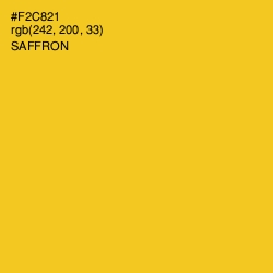 #F2C821 - Saffron Color Image