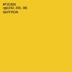 #F2C826 - Saffron Color Image