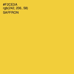 #F2CE3A - Saffron Color Image