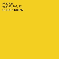 #F2CF21 - Golden Dream Color Image