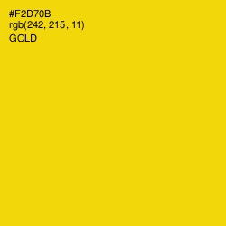 #F2D70B - Gold Color Image