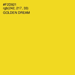 #F2D921 - Golden Dream Color Image