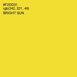 #F2DD31 - Bright Sun Color Image