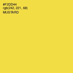 #F2DD44 - Mustard Color Image