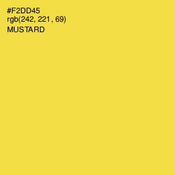 #F2DD45 - Mustard Color Image