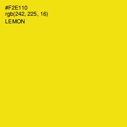 #F2E110 - Lemon Color Image