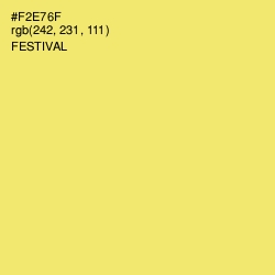 #F2E76F - Festival Color Image