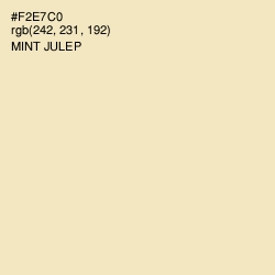 #F2E7C0 - Mint Julep Color Image