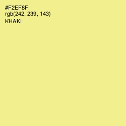 #F2EF8F - Khaki Color Image