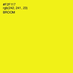 #F2F117 - Broom Color Image