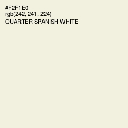 #F2F1E0 - Quarter Spanish White Color Image