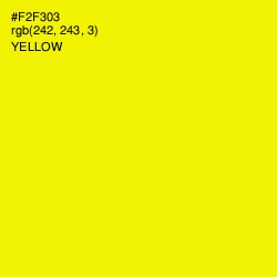 #F2F303 - Yellow Color Image
