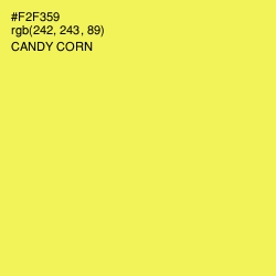 #F2F359 - Candy Corn Color Image