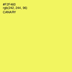 #F2F460 - Canary Color Image