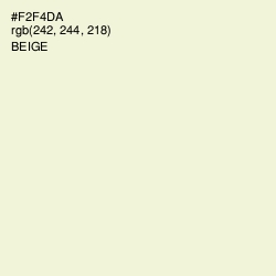 #F2F4DA - Beige Color Image