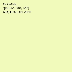 #F2FABB - Australian Mint Color Image