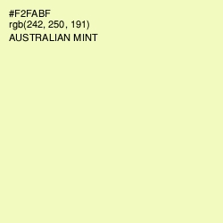 #F2FABF - Australian Mint Color Image