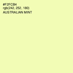 #F2FCB4 - Australian Mint Color Image