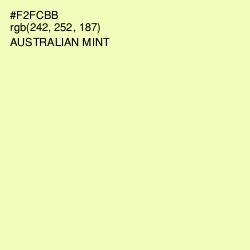 #F2FCBB - Australian Mint Color Image