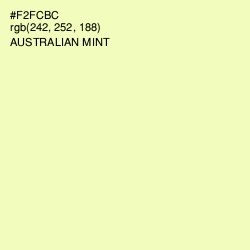 #F2FCBC - Australian Mint Color Image