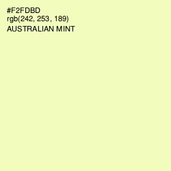 #F2FDBD - Australian Mint Color Image