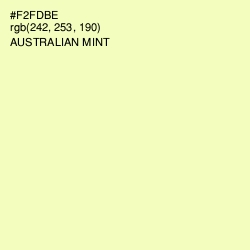 #F2FDBE - Australian Mint Color Image