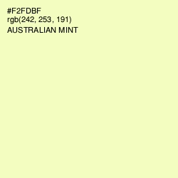 #F2FDBF - Australian Mint Color Image