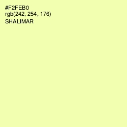 #F2FEB0 - Shalimar Color Image