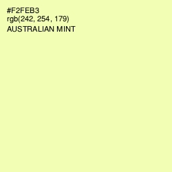 #F2FEB3 - Australian Mint Color Image