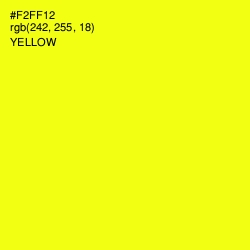 #F2FF12 - Yellow Color Image