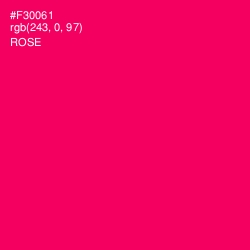 #F30061 - Rose Color Image