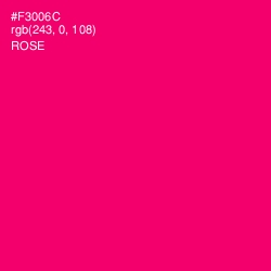 #F3006C - Rose Color Image