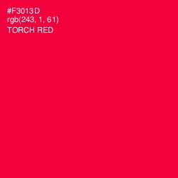 #F3013D - Torch Red Color Image