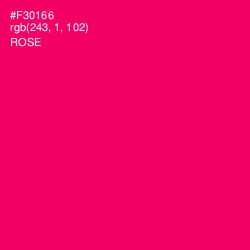 #F30166 - Rose Color Image