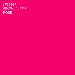 #F3016F - Rose Color Image