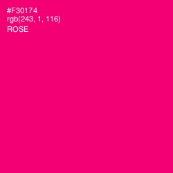 #F30174 - Rose Color Image