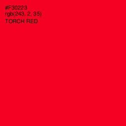 #F30223 - Torch Red Color Image