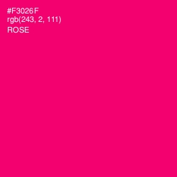 #F3026F - Rose Color Image