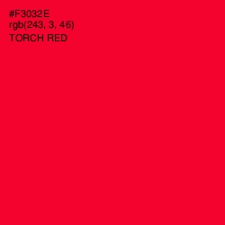 #F3032E - Torch Red Color Image