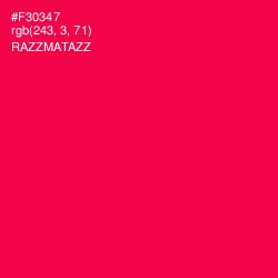 #F30347 - Razzmatazz Color Image
