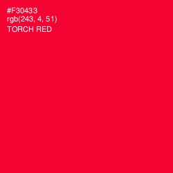 #F30433 - Torch Red Color Image